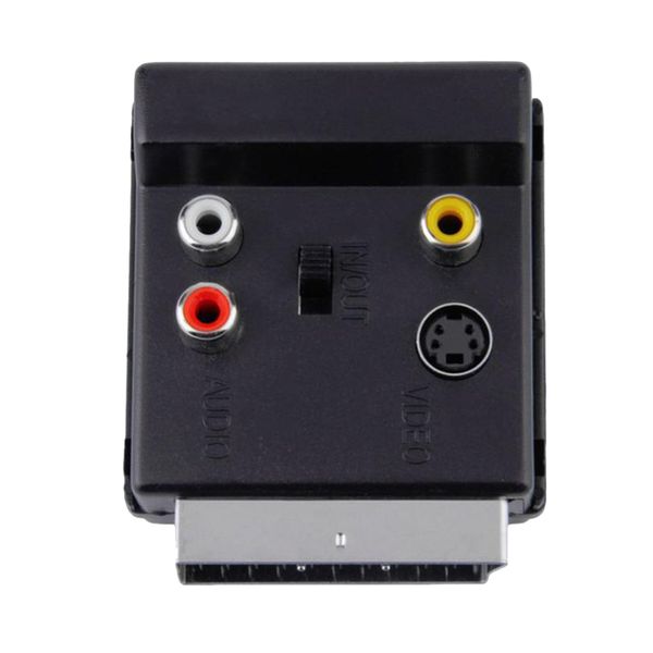 

rgb scart to composite 3 rca s-video tv adaptor converter box connector