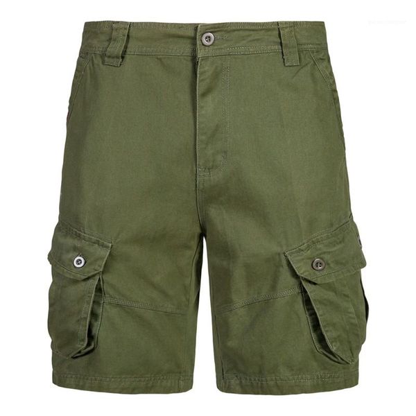 

pocket knee length pants casual solid color short pants men clothing men designer short pants fashion multi, Black