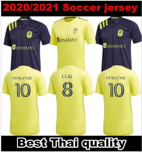

размер s-xxl 2020 nashville sc футбольные майки 2021 инаугурационный mls leal 20 21 daniel lovitz dominique badji mukhtar home away футбольн, Black;yellow