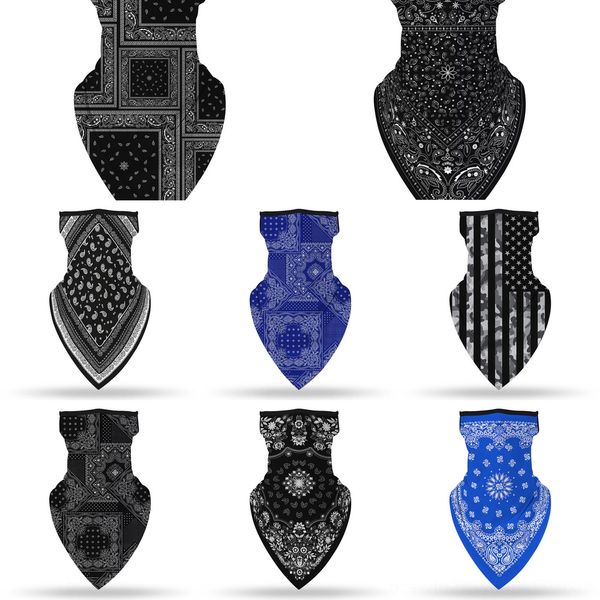 

30ip6 summer breathable half face mask cool ice facemask outdoor sports scarf cycling cycling mask anti-uv silk fishing protective gear, Black