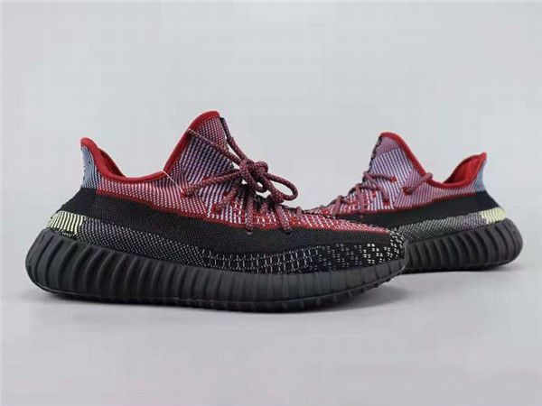 

wholesale v2 yecheil kanye west running shoes black colorful reflective mesh mens women designer sport sneakers trainer -43