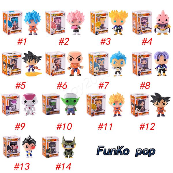 

funko pop dragon ball z son goku vegeta piccolo cell pvc action figure collectible model retail action figures surprise doll for kids toys