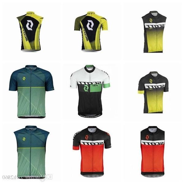 

scott team cycling short sleeves/sleeveless jersey vest brand bikes clothes quick dry compressed bicycle jersey ropa ciclismo f807, Black