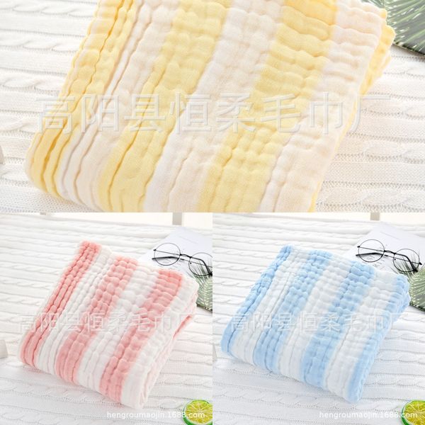 

48nh8 pure cotton six-layer washed color strip wrinkled children's quilt baby does pure cotton blanket does not contain flu six-layer b