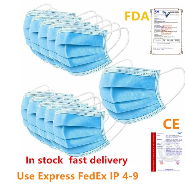 

in stockdisposable masks 50 pcs/box mouth mask 3-ply anti-dust nonwoven elastic earloop salon mouth face masks