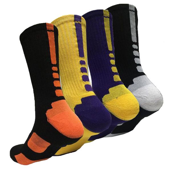 

wholesale mens professional kobe bryant basketball elite crew socks thick towel compression sport outdoor recreation crew cotton socks, Black