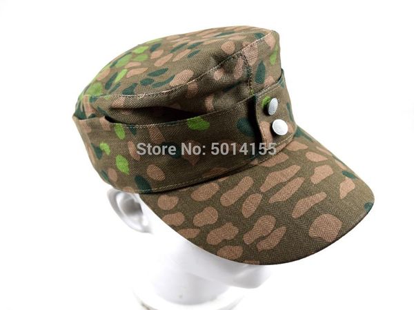 

replica wwii german elite dot44 camo field cap hat, Black;white
