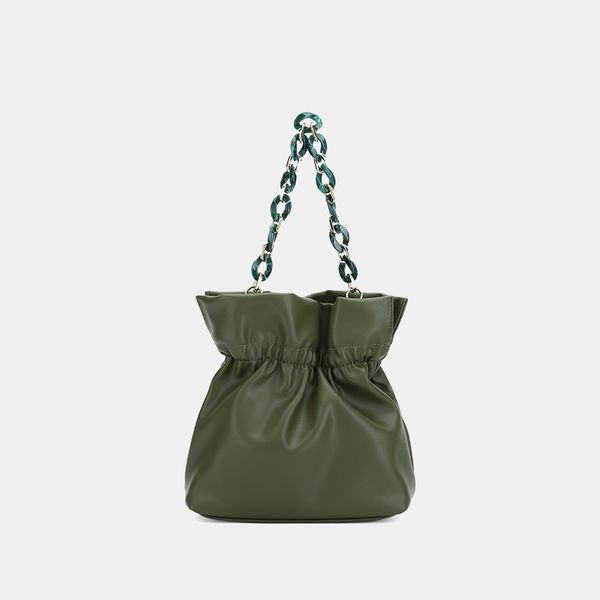 

шикарный акриловые цепи ведро сумки женщины плеча сумка мода цепи crossbody сумки для женщин леди сумки сцепления кошелек