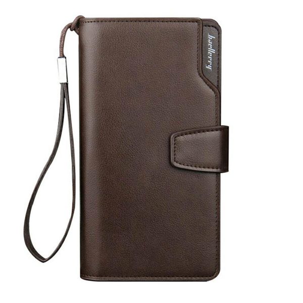 

men long pu leather wallet clutch purse handbags for male luxury wallet men's black hasp zipper business phone bag men, Red;black