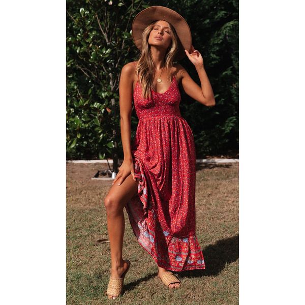 

20s summer women printed dresses fashion v-neck dresses for holiday beach dress sleeveless dress cloth 3 colors size s-xl, Black;gray