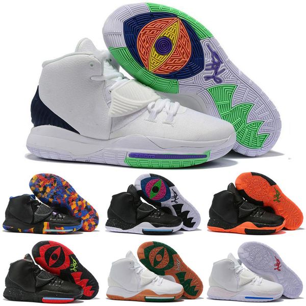 

обувь прибытия 6 6s тройной кирие черный белый красный баскетбол mens 6s vi износостойкой non-slip спортивные кроссовки, Black