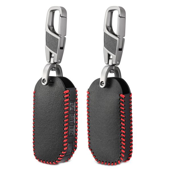 

4 buttons remote smart key case for kia sportage ceed sorento cerato forte leather fob shell cover skin holder 2017 2018 2019