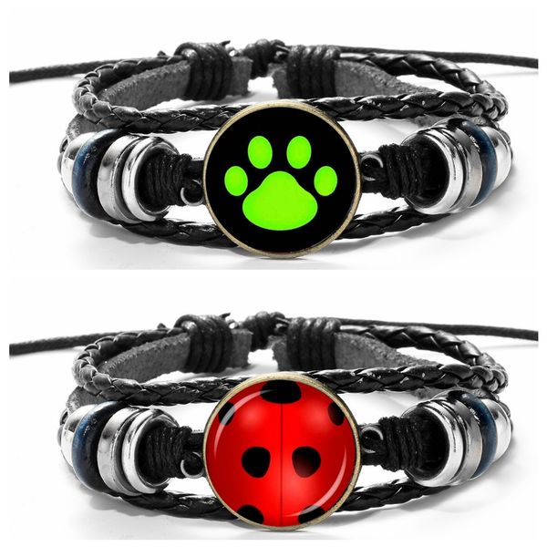Miraculous Ladybug Cat Noir Leather Bracelet For Girls Children Toys Birthday Party Gift Best Gift For Kids Charm Bracelet Uk Pearl Charm Bracelet