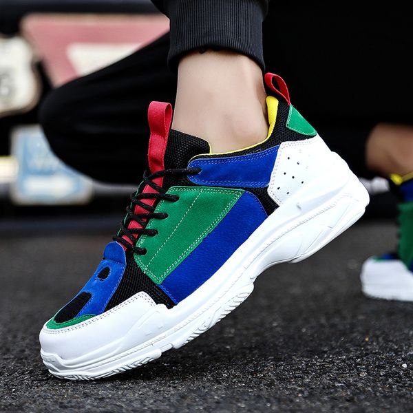 

men's fashion casual shoes breathable soft sneakers footwear male leisure tenis masculino adulto, Black