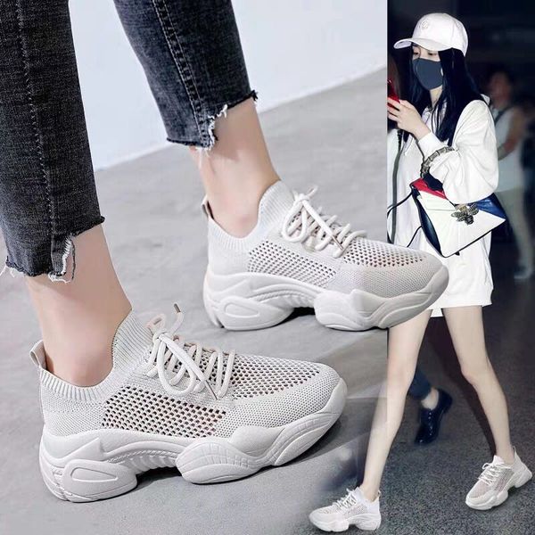 

summer 2019 new fashion designers casual shoes net shoes summer essential shoes for womens 35-39, Black