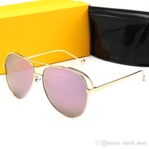 

0841 quality glass lens fashion men and women coating sunglasses uv400 brand designer vintage sport polit sun glasses with box and sticker, White;black