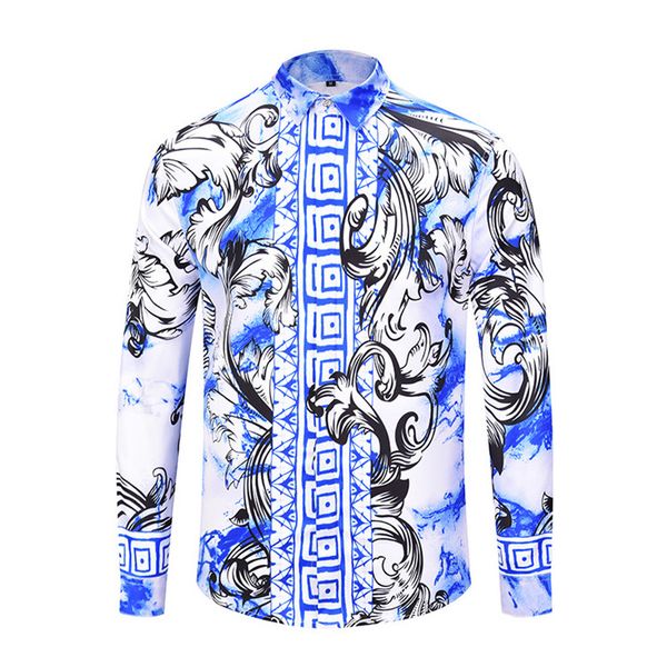 

дизайнер brand new retro дизайн цвет смеси печати платье рубашка мужчина тонкий рубашку мужчин люкс вскользь харадзюку с длинным рукавом муж, White;black