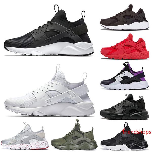 

huarache 4.0 1.0 классический тройной белый черный серый золотой красный мужчины женщины huarache обувь huaraches спортивные кроссовки кросс