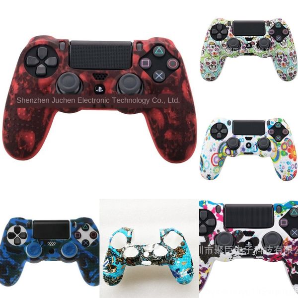 

dupo5 кожа черный синий красный мягкий силиконовый ps4 гель новейший нескользящий чехол крышка для резинового контроллера