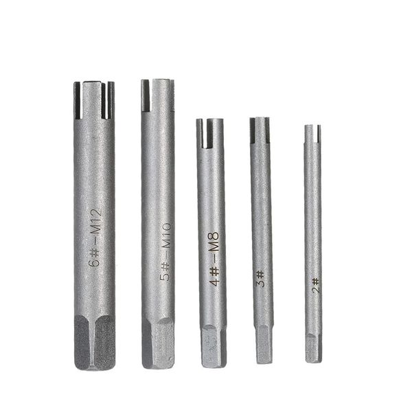 

5pcs/10pcs tap extractor steel broken head taps remover stripped screw high speed steel tap extractor set screw removal tool kit