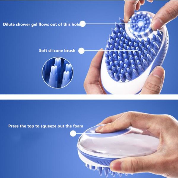 

pet dog massage brush comb hair grooming bath brush massage tool dogs cats shower cleaning brushes pet accessories