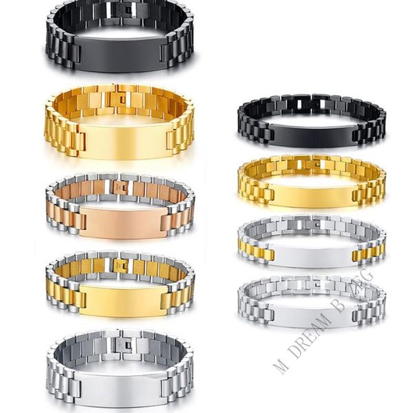 

5 color watchband bracelet special design men's bracelets classic stainless steel bracelet jewelry for men sale, Black