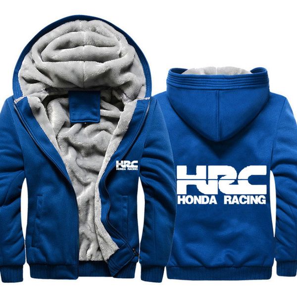 

hoodies men hrc race motorcycle car print jacket thicken hoodie mens winter warm fleece cotton zipper raglan coat jacket gu