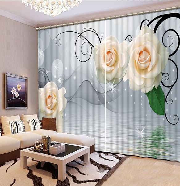 2019 Upside Down Floral Luxury Blackout 3d Window Curtain For Living Room Bedroom Drapes Cortinas Customized Size From Yiwu2017 200 0 Dhgate Com