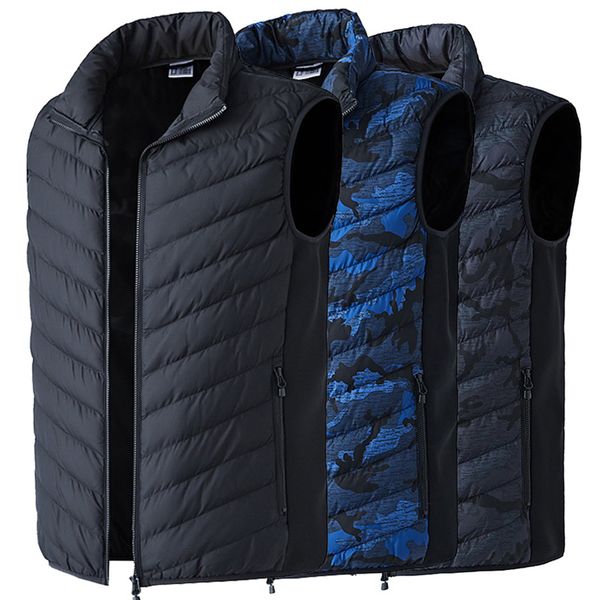 

gift intelligent heating jacket usb electric battery heated workout vest heating heat hoodie cloth jacket coats body warmer, Gray;blue