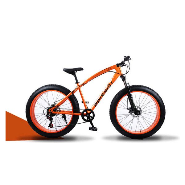 

snow mountain bicycle 24 inch 24 speed high carbon steel frame double disc brake off-road variable speed beach bike