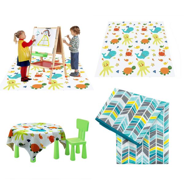 Children Highchair Floor Mat Boys Girls Baby Play Pad Park Picnic