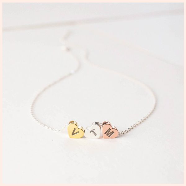 

strollgir 925 sterling silver heart necklace personalized custom carved initial pendant necklaces custom jewelry