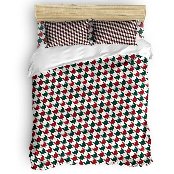 

творческого рождество стиль plaid пододеяльник набор vintage цветочного art design collection 3 / 4шт комплект постельных принадлежностей пр