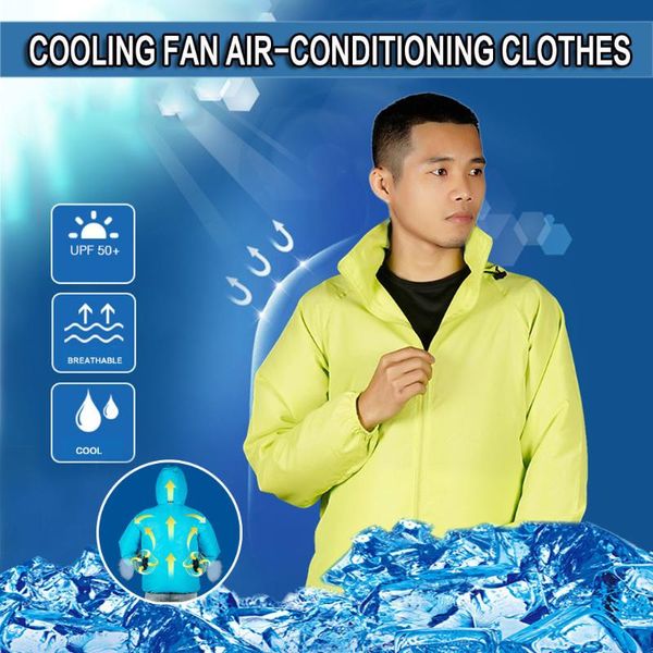 

summer cooling fan air conditioning heatstroke outdoor working reflective coat industry high temperature air conditioning, Tan;black