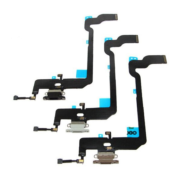 

10pcs new charging flex cable for iphone xs max usb charger port dock connector with mic flex cable