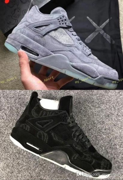 

New 4 4 kaw x men kaw xx cool grey glow ba ketball hoe 4 kaw black neaker high quality