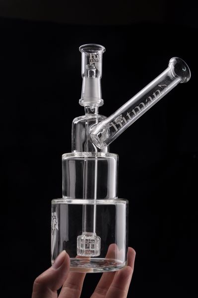 7,3 pollici Piccolo Hitman Bong di vetro spesso Tubi d'acqua Narghilè Mini Bong Fumatori Waterpipe Heady Oil Dab Rigs Con 14mm Joint Shihsa