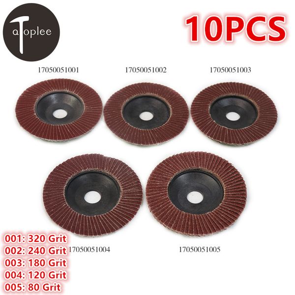 

new 10pc 100mm grit80/120/180/240/320 flap sanding grinding discs emery cloth angle wheel grinder abrasive tool