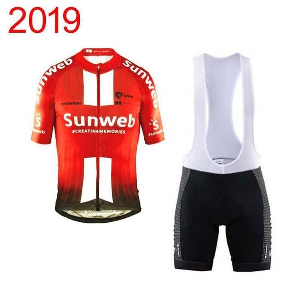 

2020 new pro team sunweb cycling clothing summer cycling jersey bib shorts suit quick dry mountain bike clothing ropa ciclismo y030607, Black;red