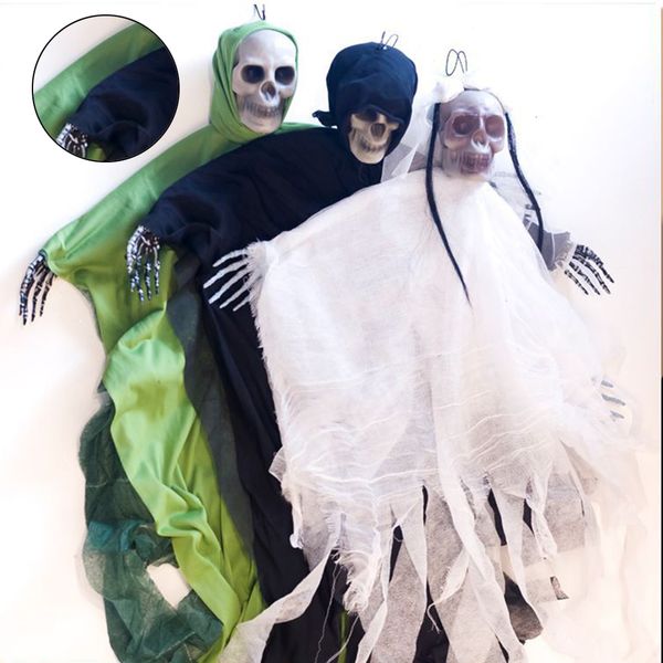 

halloween decoration supplies ghost skull skeleton hanging ghost terror scary props diy party door/wall decor