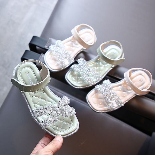 

summer girls roman sandals rhinestone princess beach shoes children student shoes children toddler girl sandals, Black;red