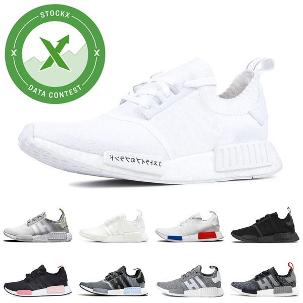 

nmd r1 primek classic oreo triple black white pink running shoes for men women runner trainers sports sneaker breathable size 36-45
