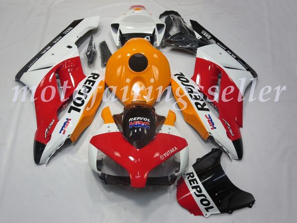 

oem quality new abs full fairings kits fit for honda cbr1000rr (2004-2005) cbr1000rr 04 05 bodywork set red white and black orange no6