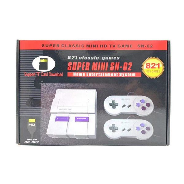 

upgrade mini handled video game player snes 8-bit hdmi can store 821 games tv output game console support tf card dhl