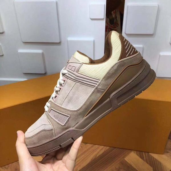 

chaussures brown platform designers shoes genuine leather casual shoes luxury leather shoe men women shoe, Black