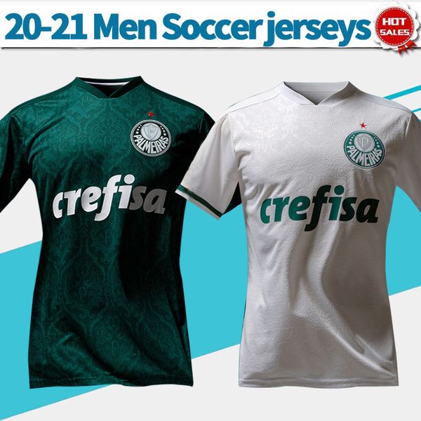 

20 21 palmeiras home green soccer jersey #9 borja #18 a.guerra palmeiras away white soccer shirt 2020 football uniform customized, Black;yellow