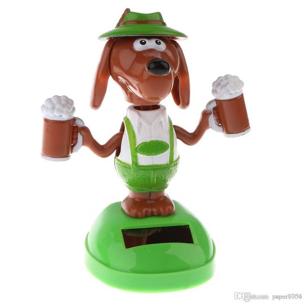 

new arrivals solar powered dancing flip flap car toy table ornament bobble head beer dog toy kids birthday xmas gift collection