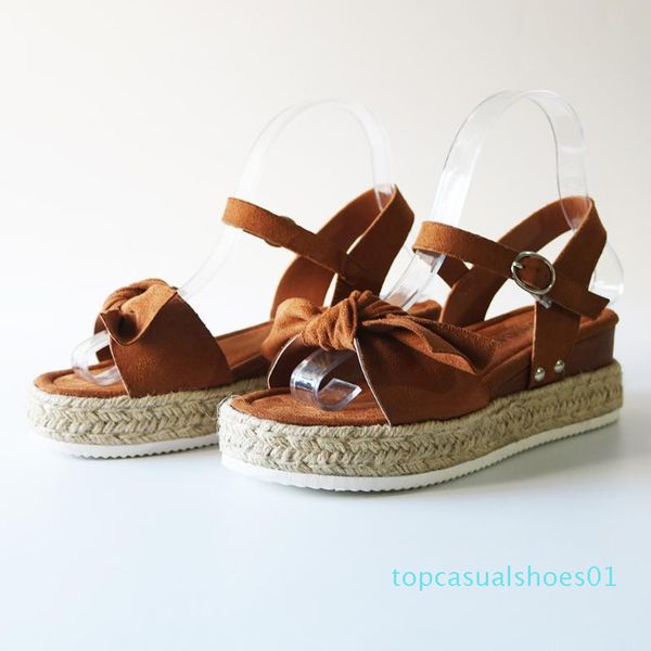 

jaycosin sandals women solid color female shoes ladies fashion solid leopard wedges bowknot sandals casual shoes for summer t01, Black