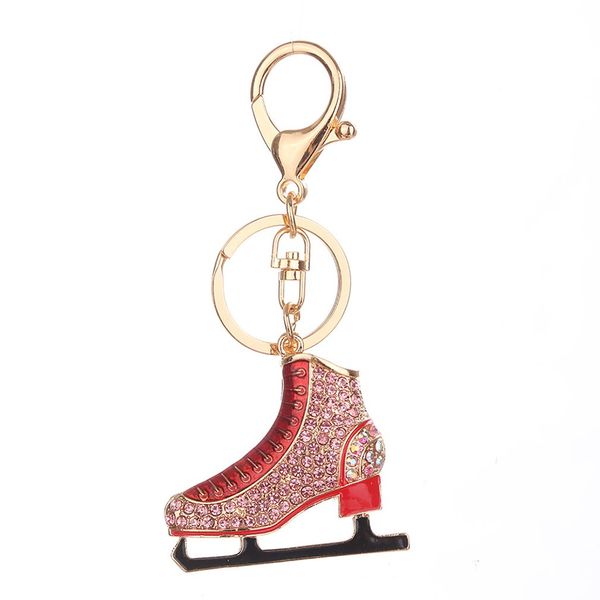 

roller skates shape keychain novelty lady bag pendant accessories pendant key ring key chain perfect decoration, Silver