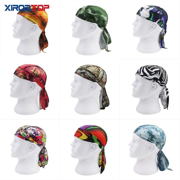 

2020 new quick dry cycling cap head scarf summer men running riding bandana headscarf ciclismo pirate hat hood headband, Black